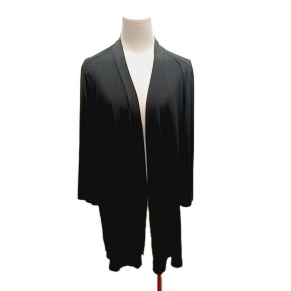 Susan Graver Black Women's Embellished Jacket And Shell 2-pc  Set Size 2X - Picture 4 of 13